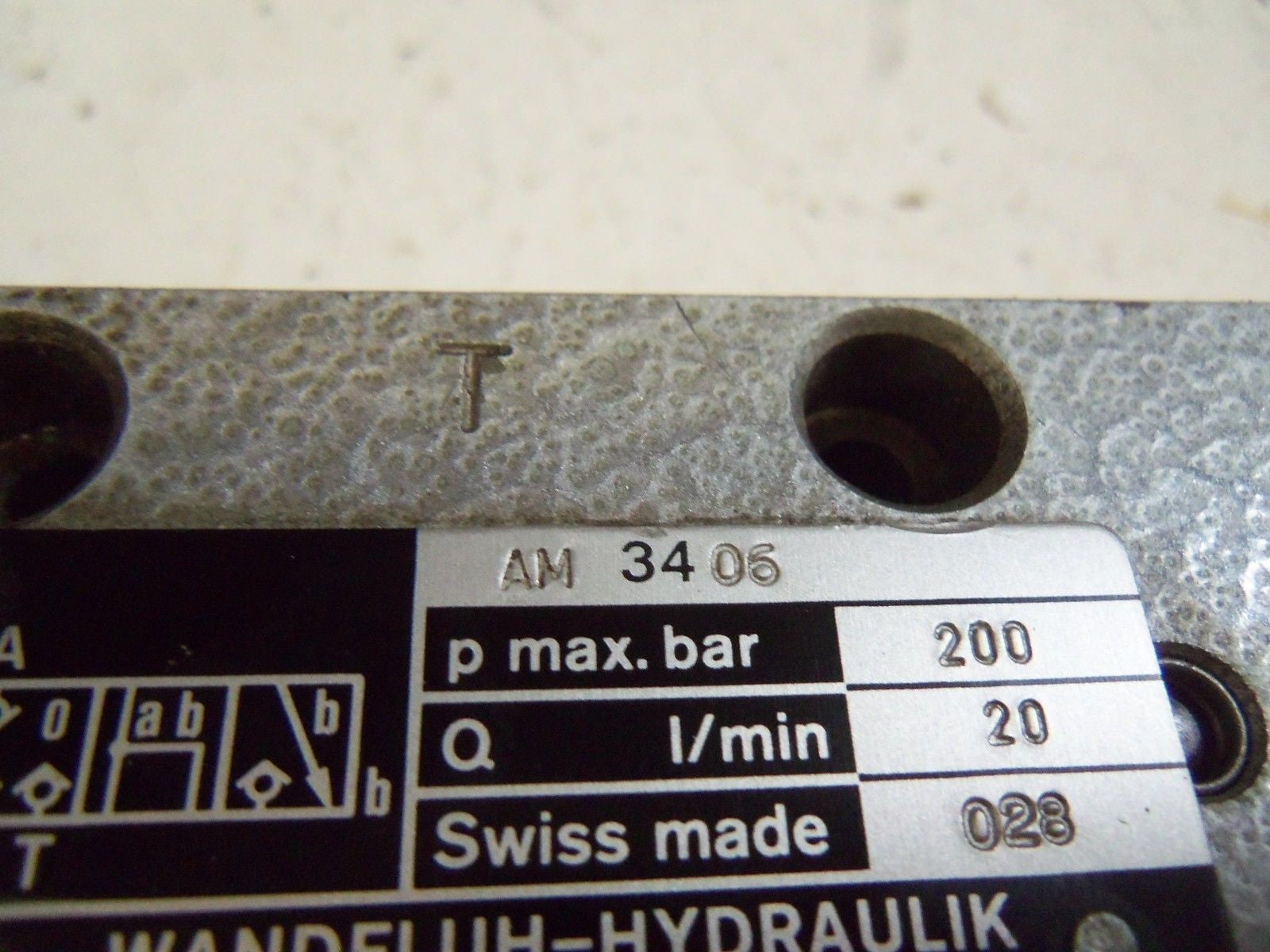WANDFLUH-HYDRAULIK AM3406 *USED*