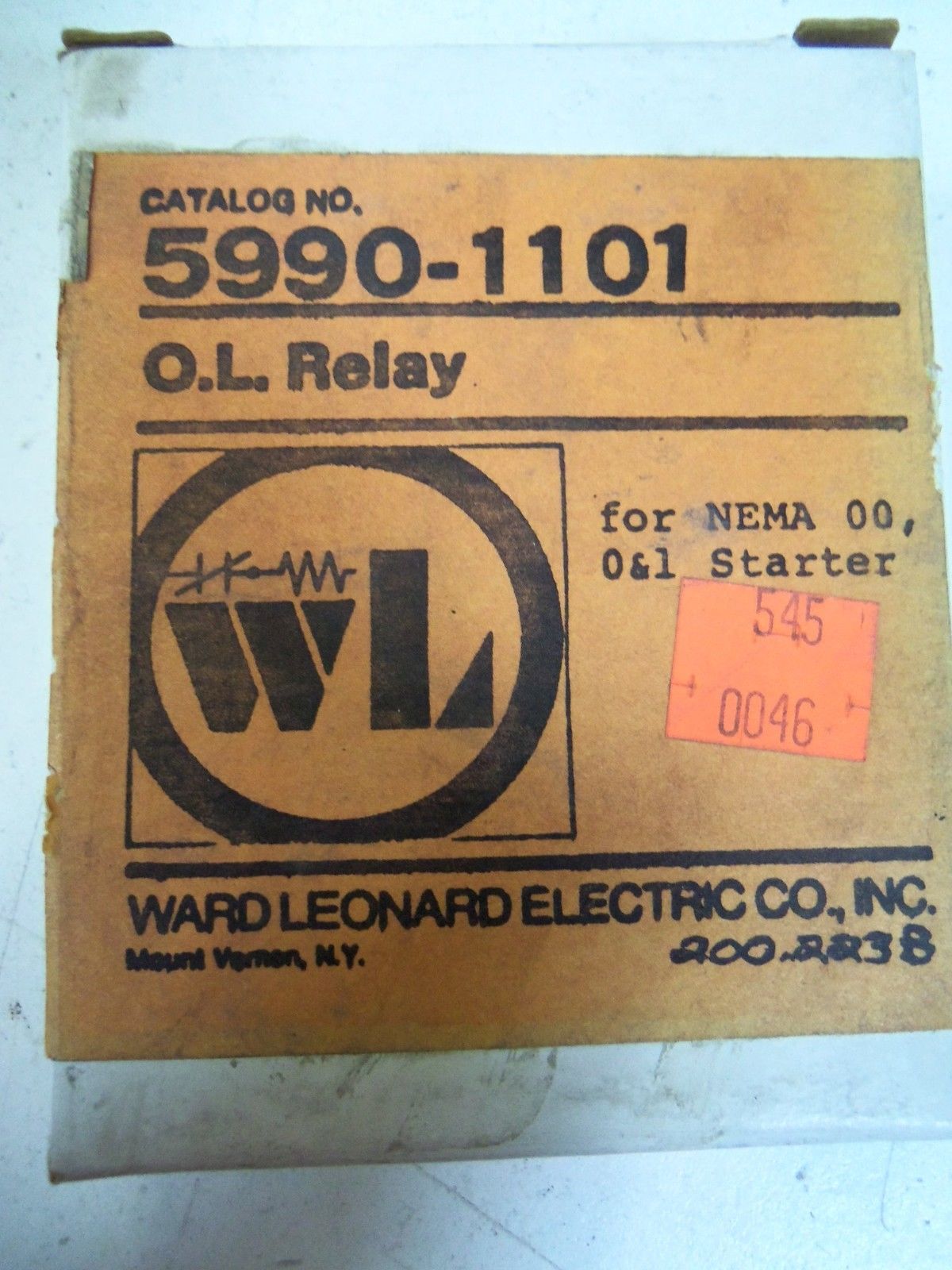 WARD LEONARD RELAY 5990-1101 *NEW IN BOX*