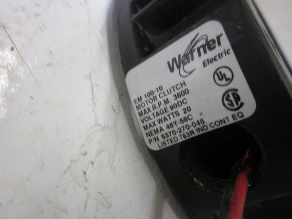 WARNER ELCTRIC 5370-270-048 MOTOR CLUTCH *USED*