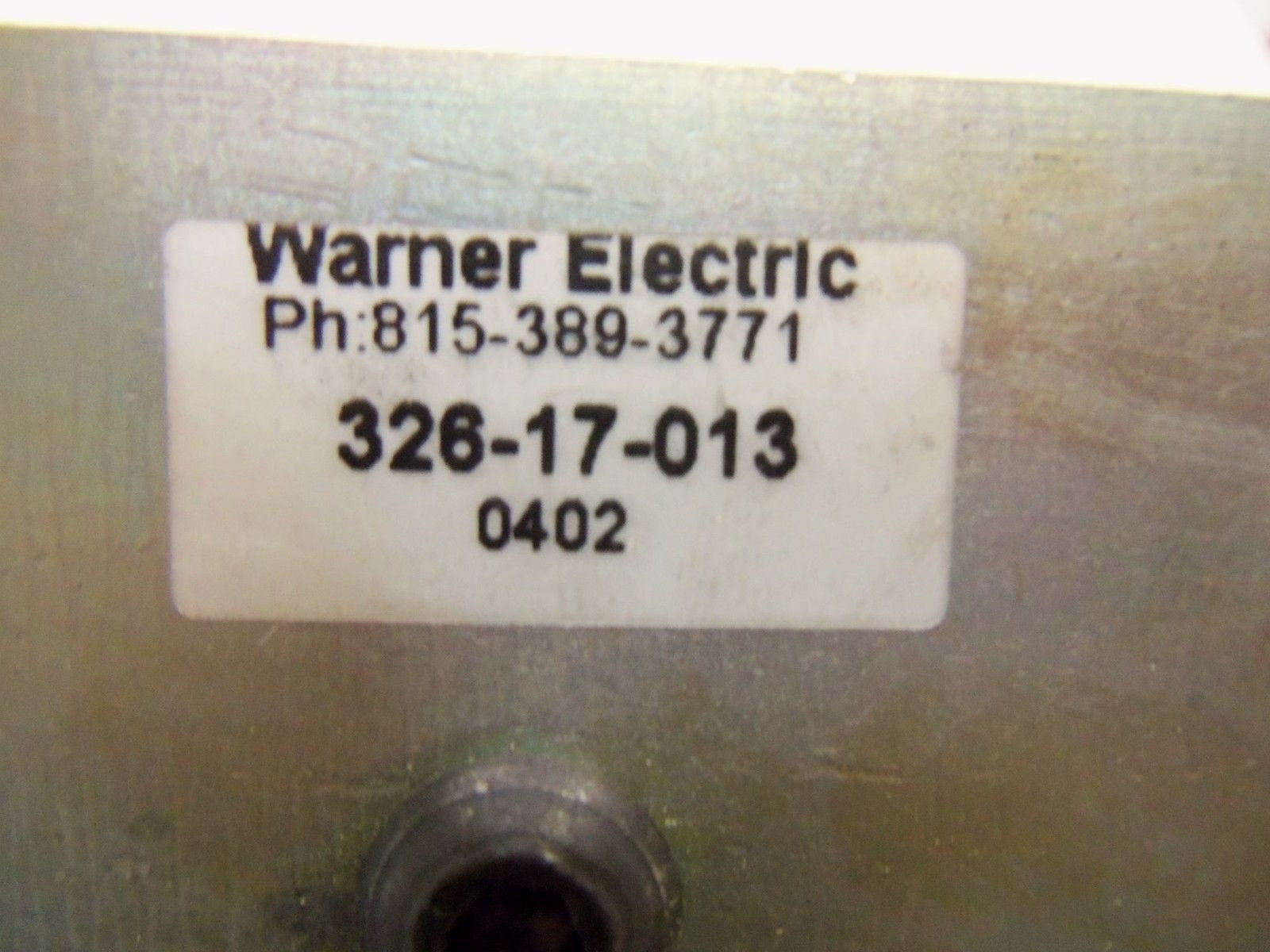 WARNER ELECTRIC 326-17-013 *USED*