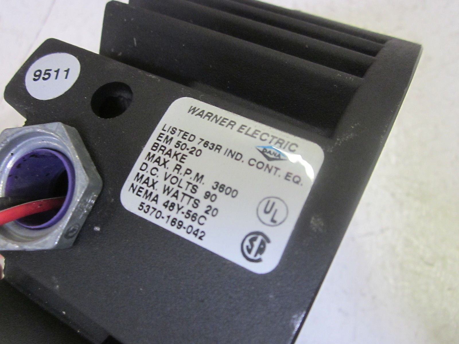 WARNER ELECTRIC 5370-169-042 BRAKE MODULE 90VDC  *USED*