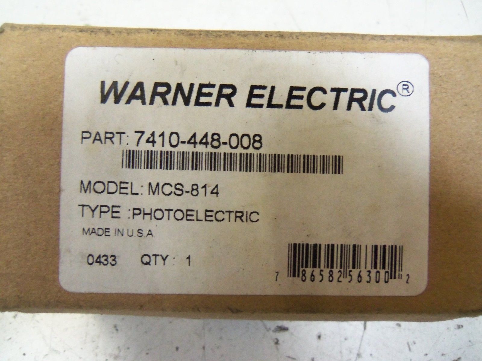 WARNER ELECTRIC 7410-448-008 *NEW IN BOX*