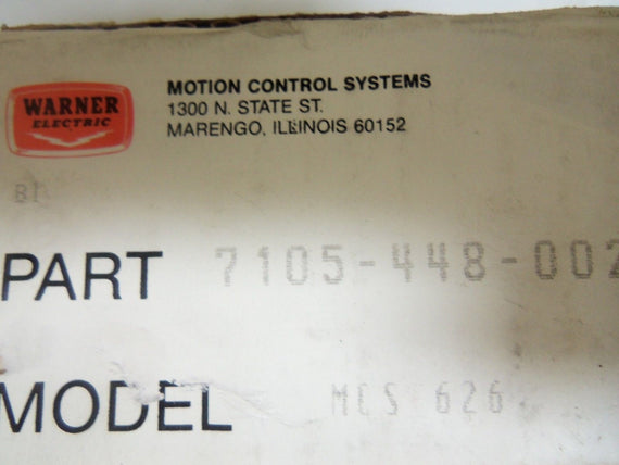 WARNER ELECTRIC MCS-626 *NEW IN BOX*