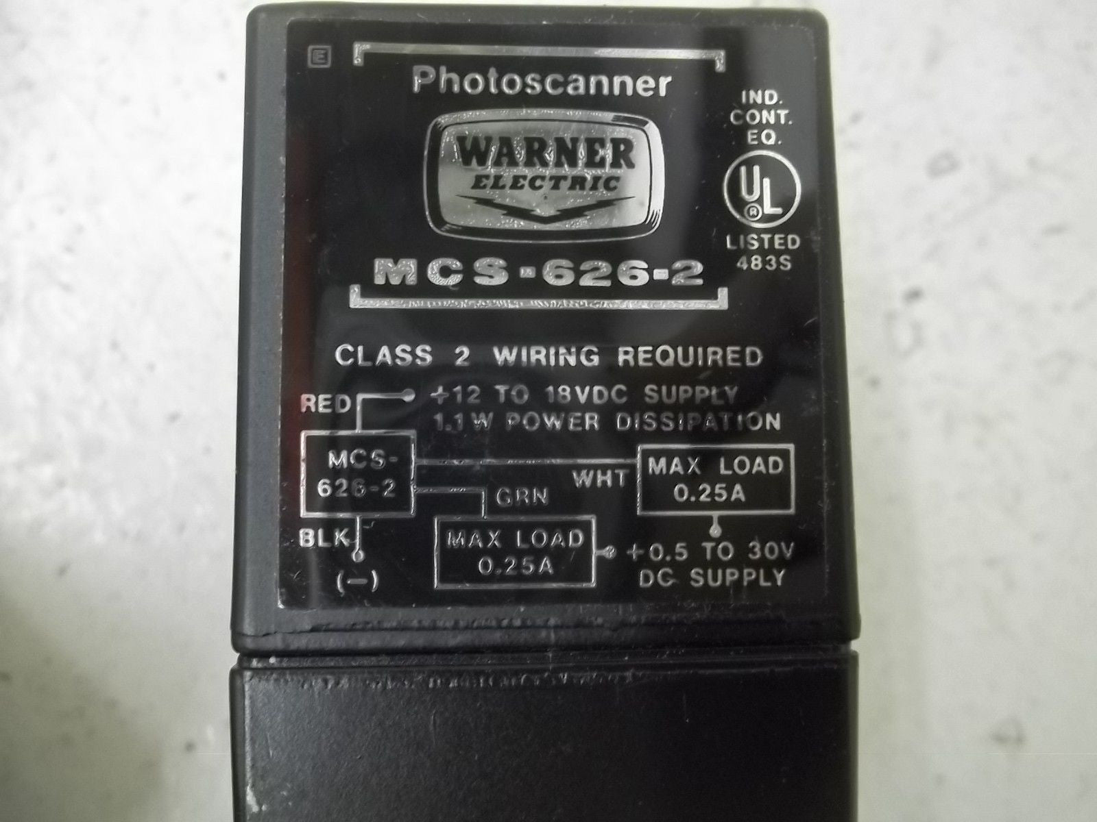 WARNER ELECTRIC MCS-626-2 PHOTOSCANNER *NEW NO BOX*