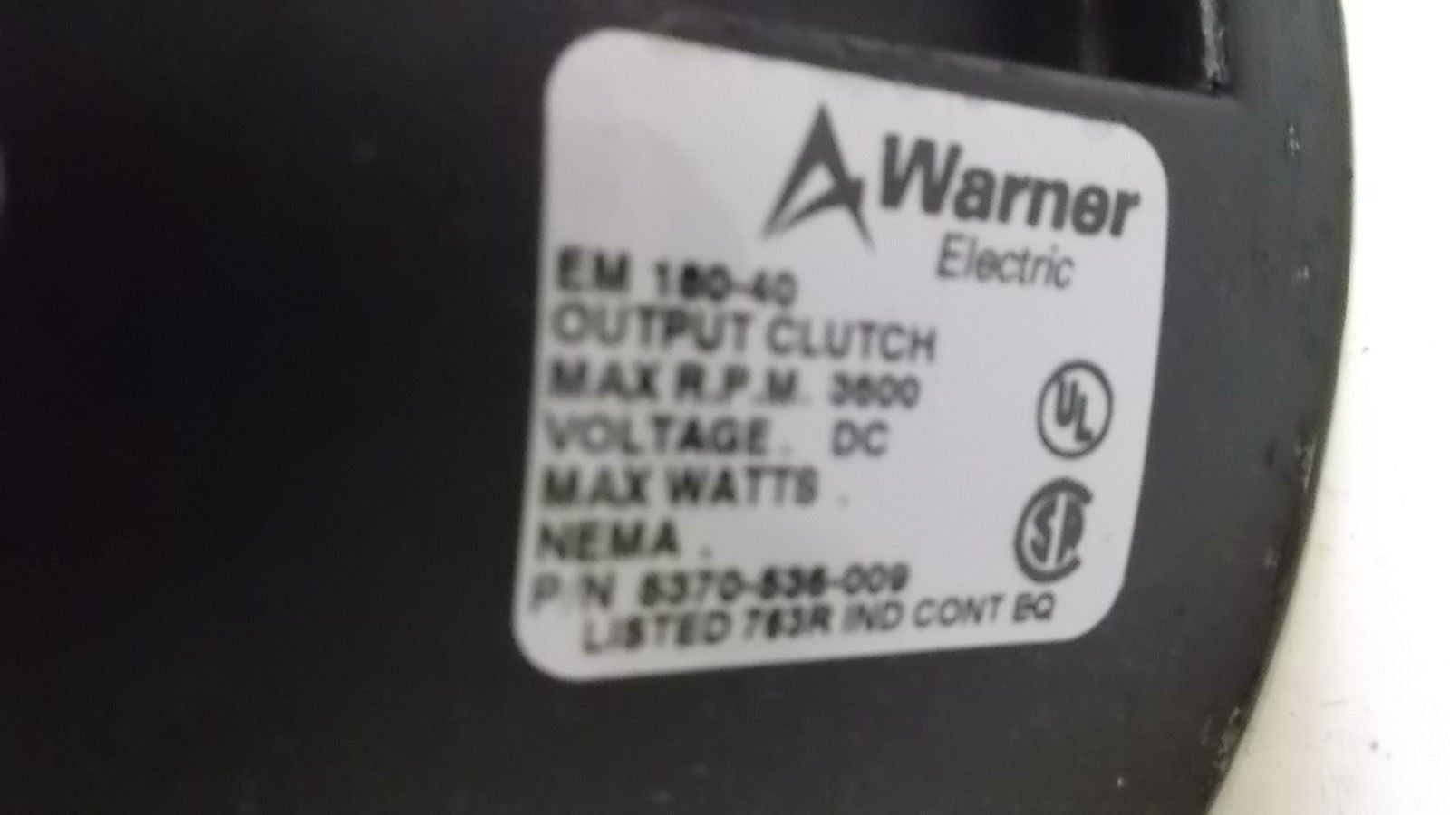 WARNER ELECTRIC  5370-536-009 OUTPUT CLUTCH *NEW IN BOX*