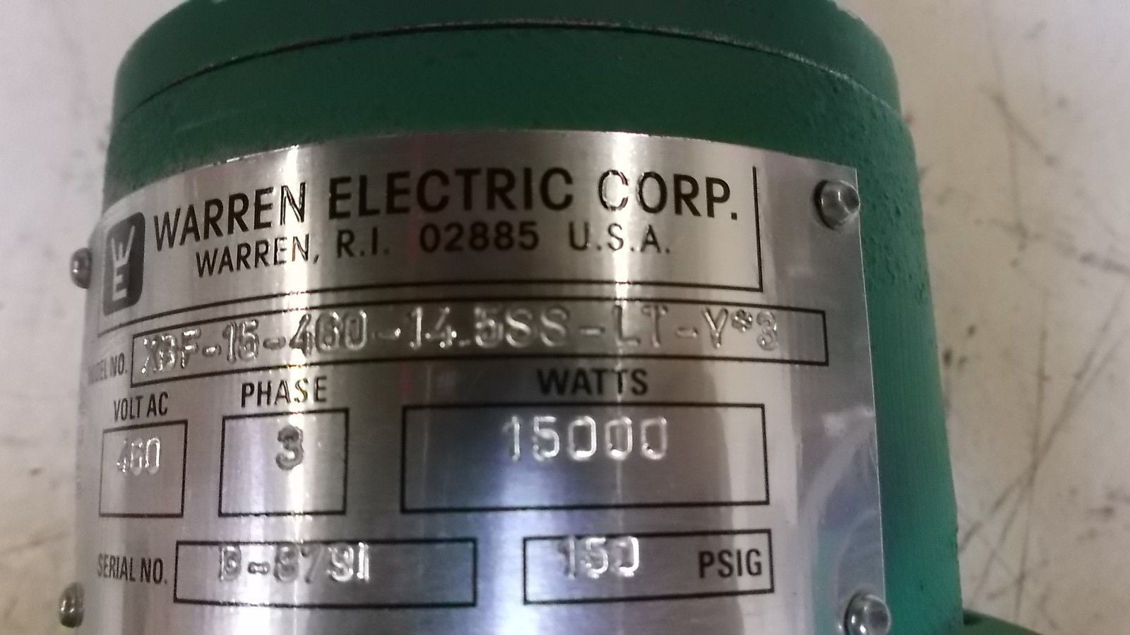 WARNER ELECTRIC XBF-15-460-14.5SS-LTY*3 HEATER *USED*