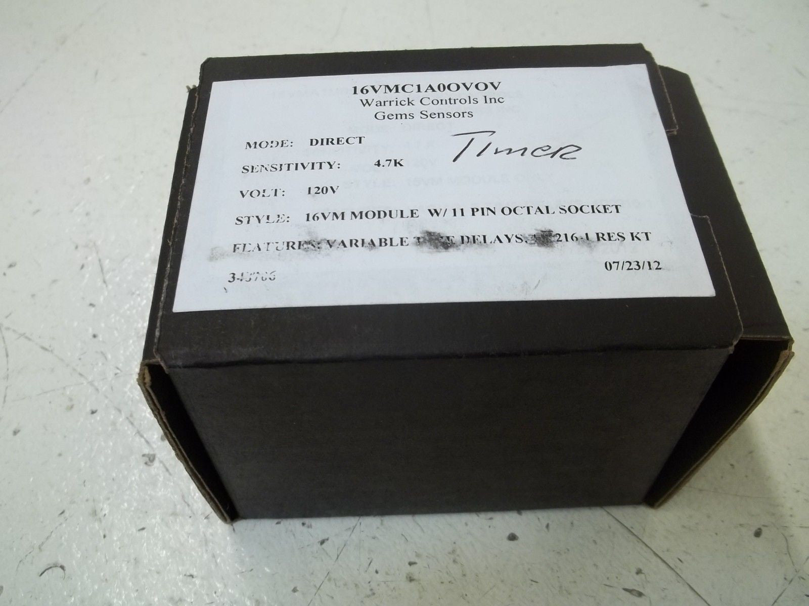 WARRICK CONTROLS 16VMC1A0-OV-OV CONTROL MODULE 120V *NEW IN BOX*