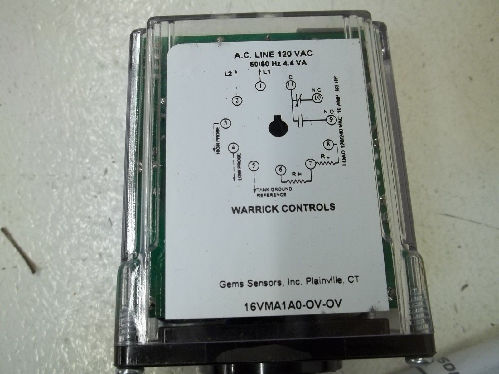 WARRICK CONTROLS 16VMC1A0-OV-OV CONTROL MODULE 120V *NEW IN BOX*
