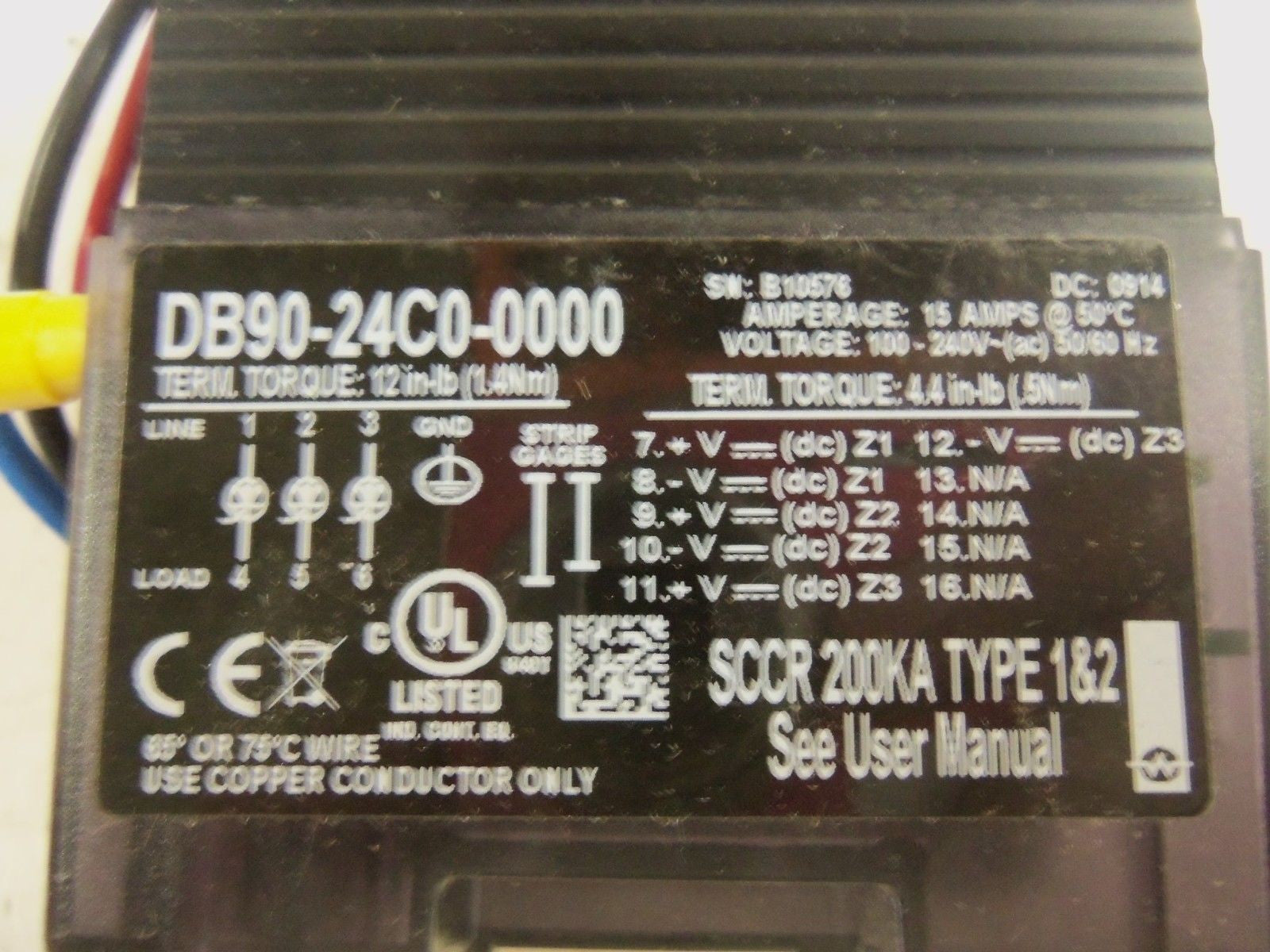 WATLOW DB90-24C0-0000 POWER CONTROLLER *USED*