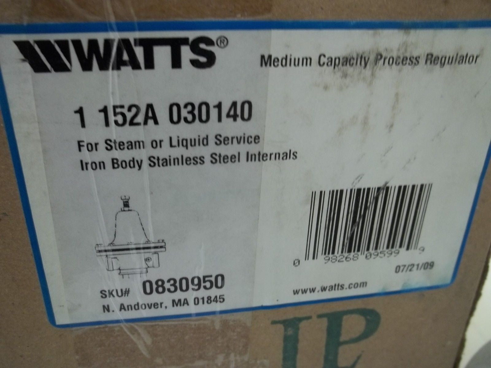 WATTS 152A-030140 IRON BODY STAINLESS STEEL INTERNALS *NEW IN BOX*