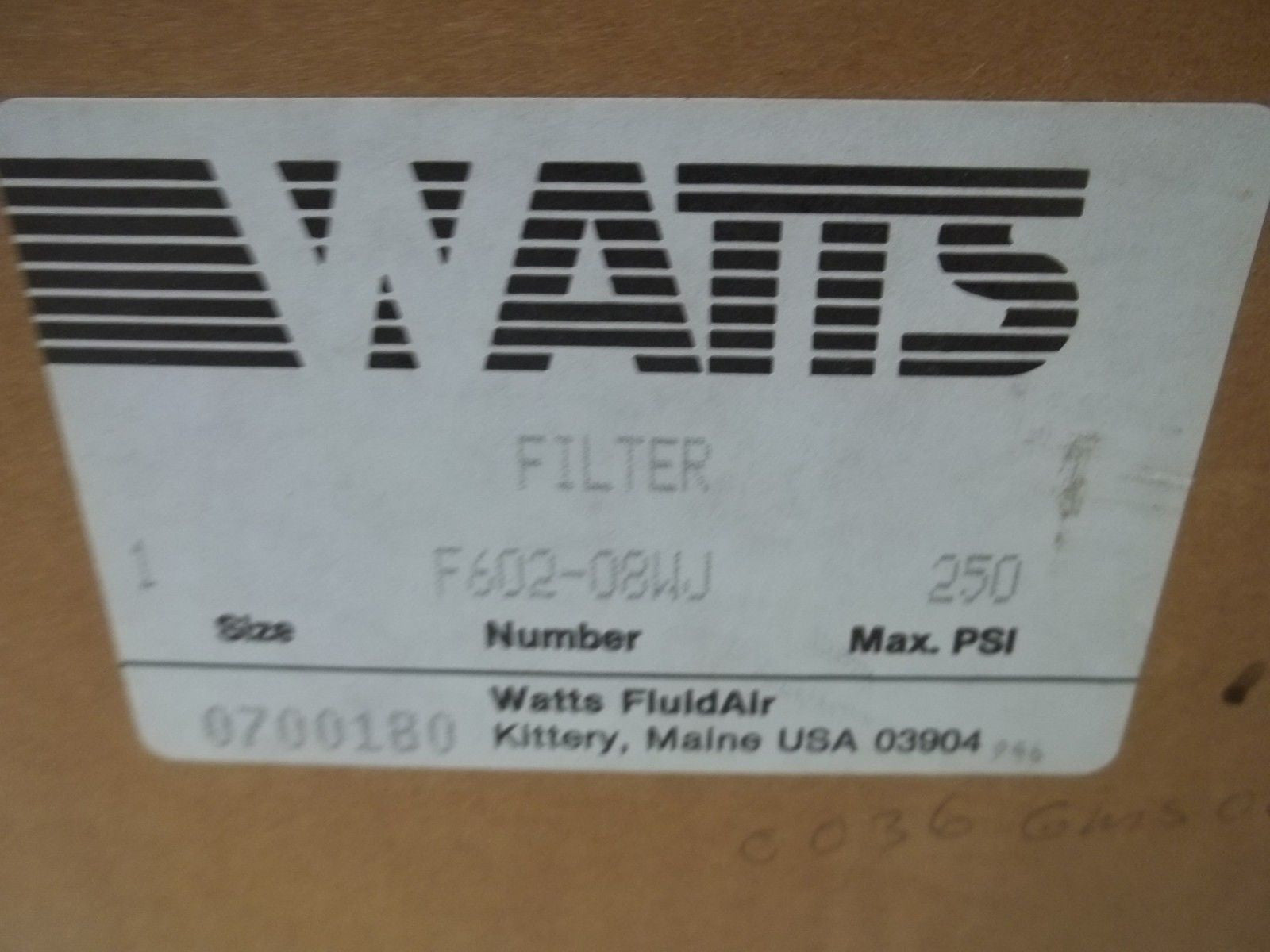 WATTS F602-08WJ FILTER *NEW IN BOX*