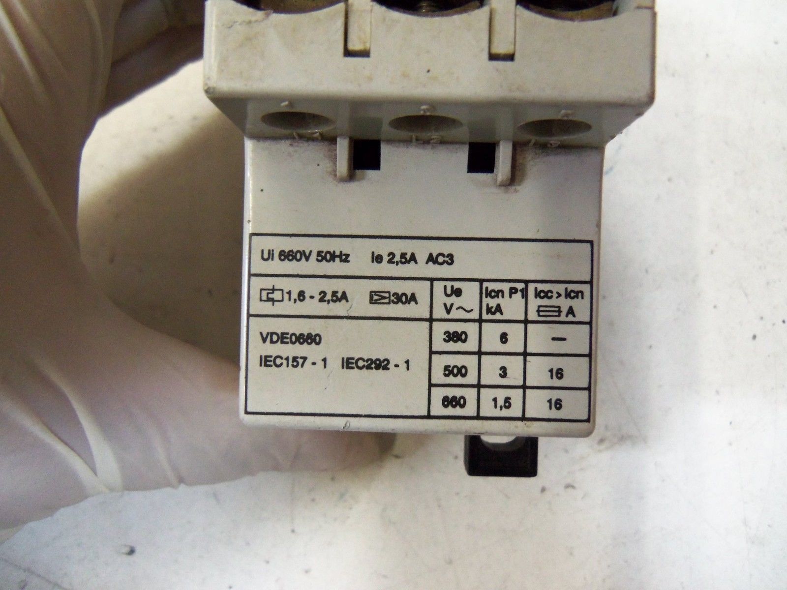 WEBER MS25-2,5 MANUAL STARTER PROTECTOR *USED*