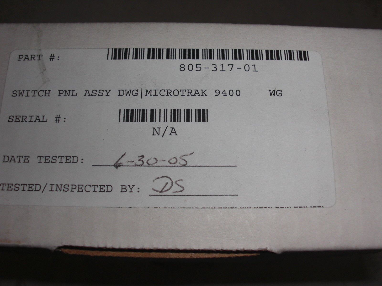 WEB PRINTING 185-182-00 *USED*
