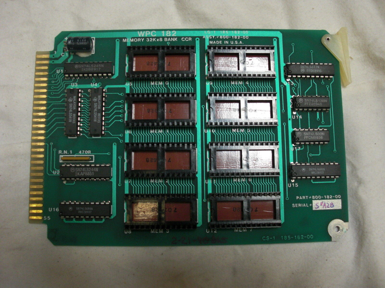 WEB PRINTING 800-182-00 *USED*