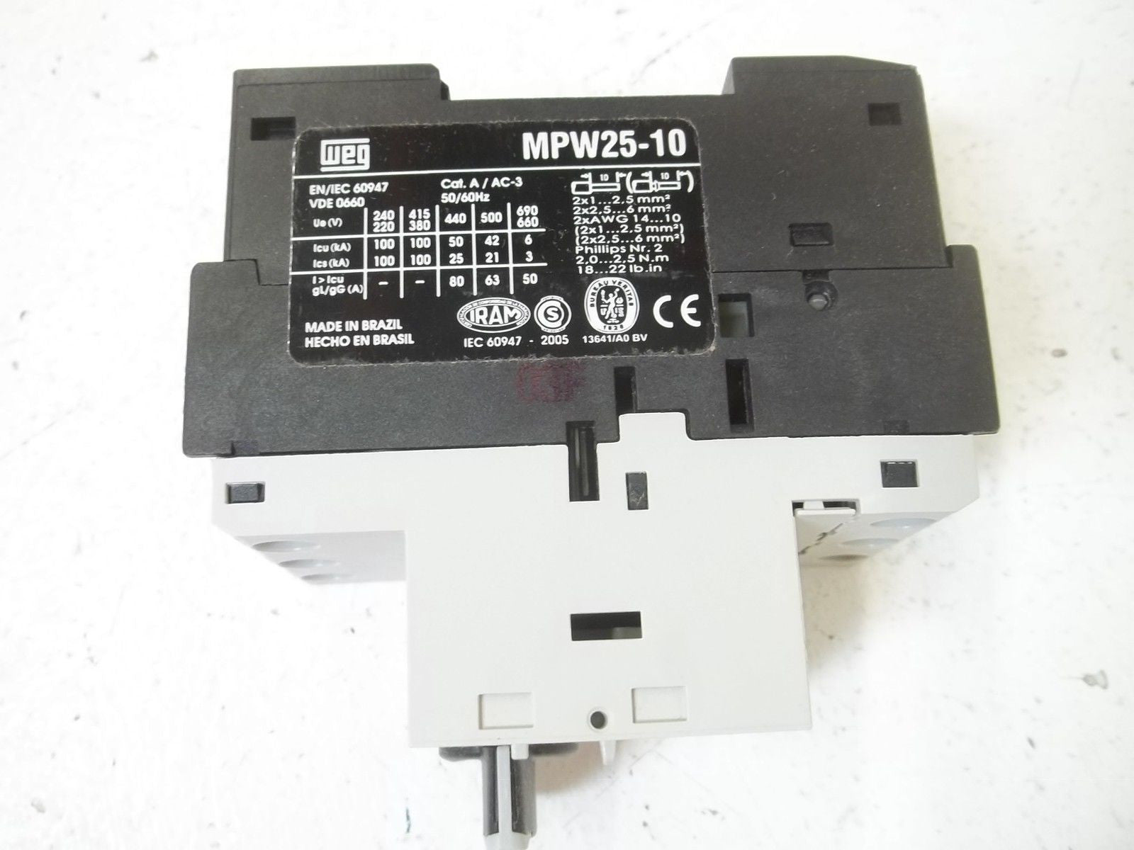 WEG MPW25-3-U010 MOTOR CIRCUIT BREAKER *NEW IN BOX*