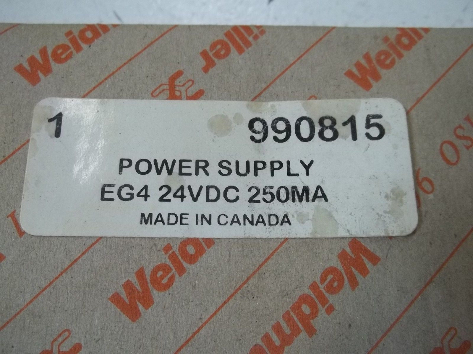 WEIDMULLER 990815 EG4-SNT-6W POWER SUPPLY EG4 24VDC 250MA *NEW IN BOX*