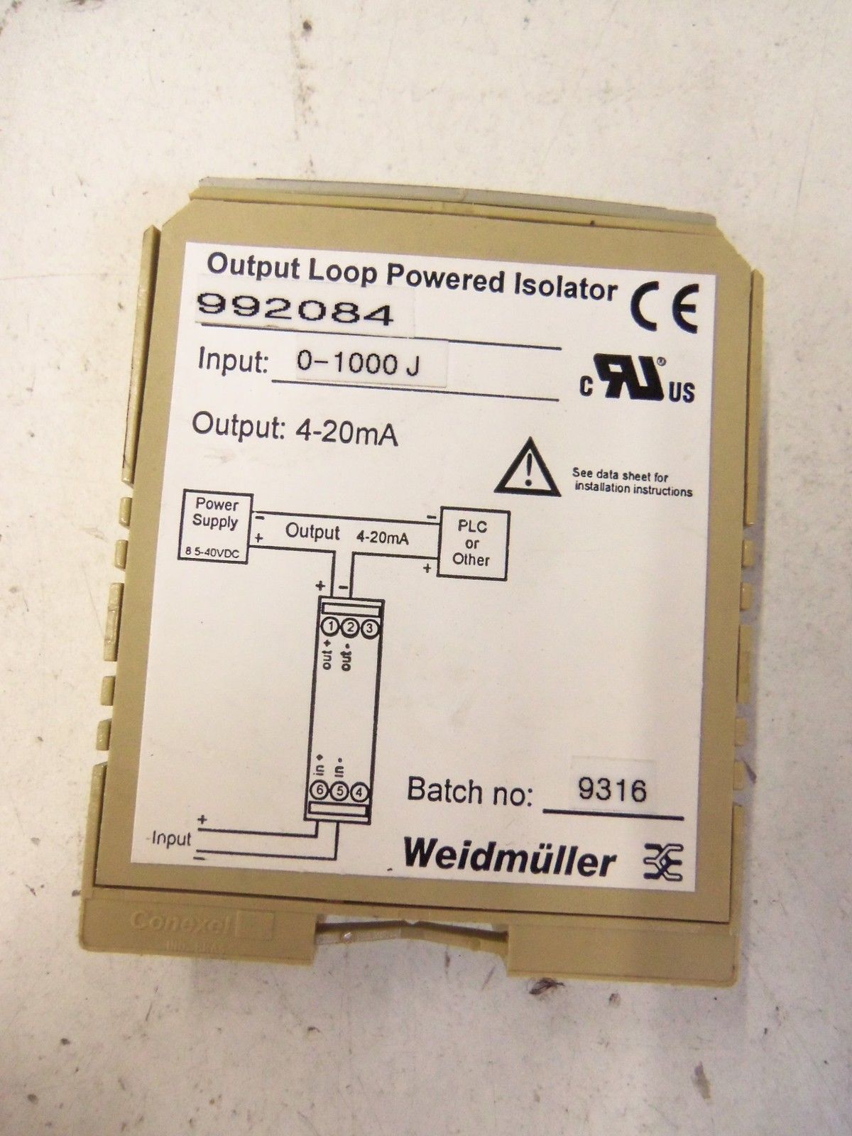 WEIDMULLER 992084 DECIPAK LOOP POWER ISOLATOR *NEW NO BOX*