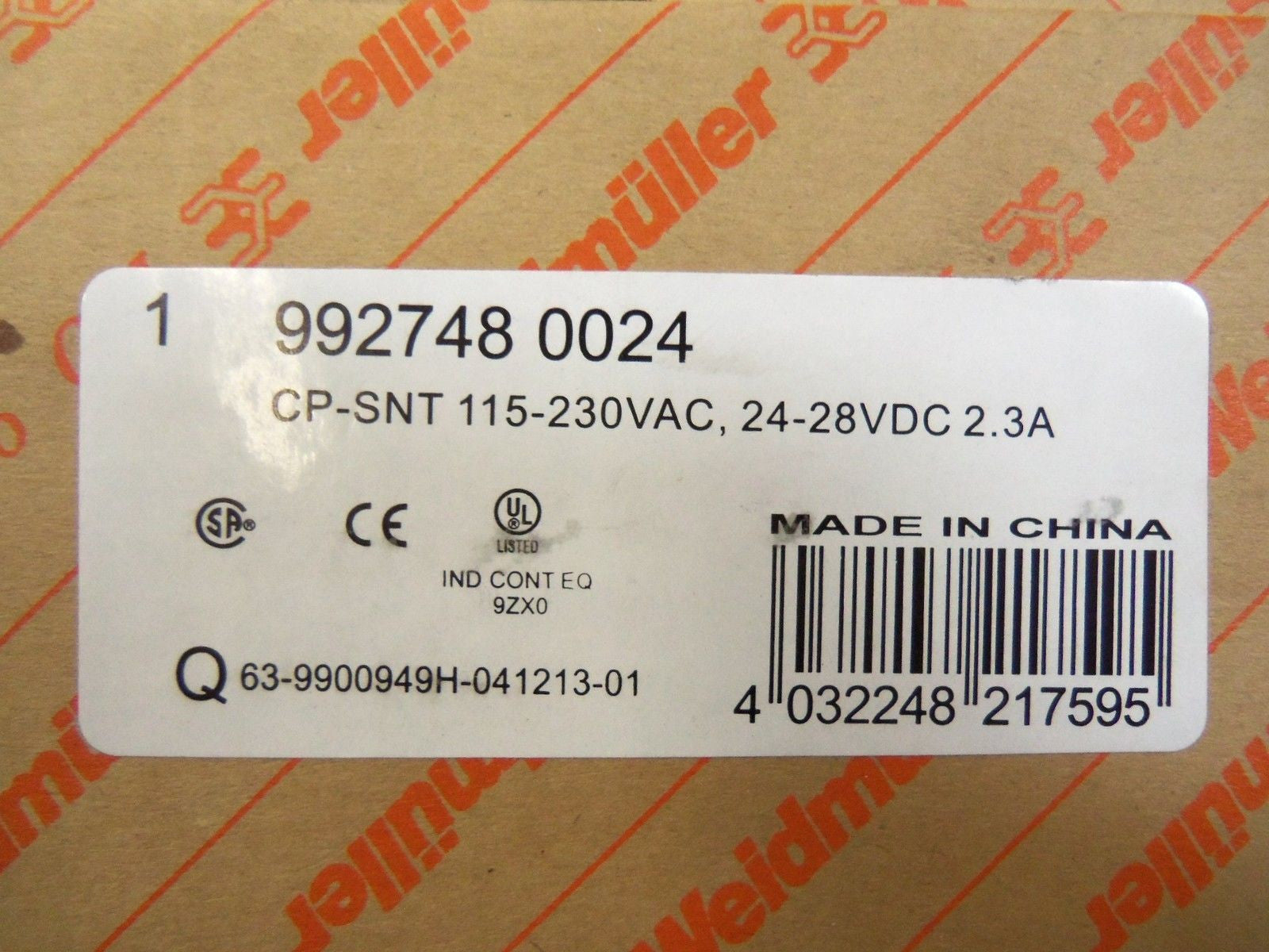 WEIDMULLER 9927480024 *NEW IN BOX*