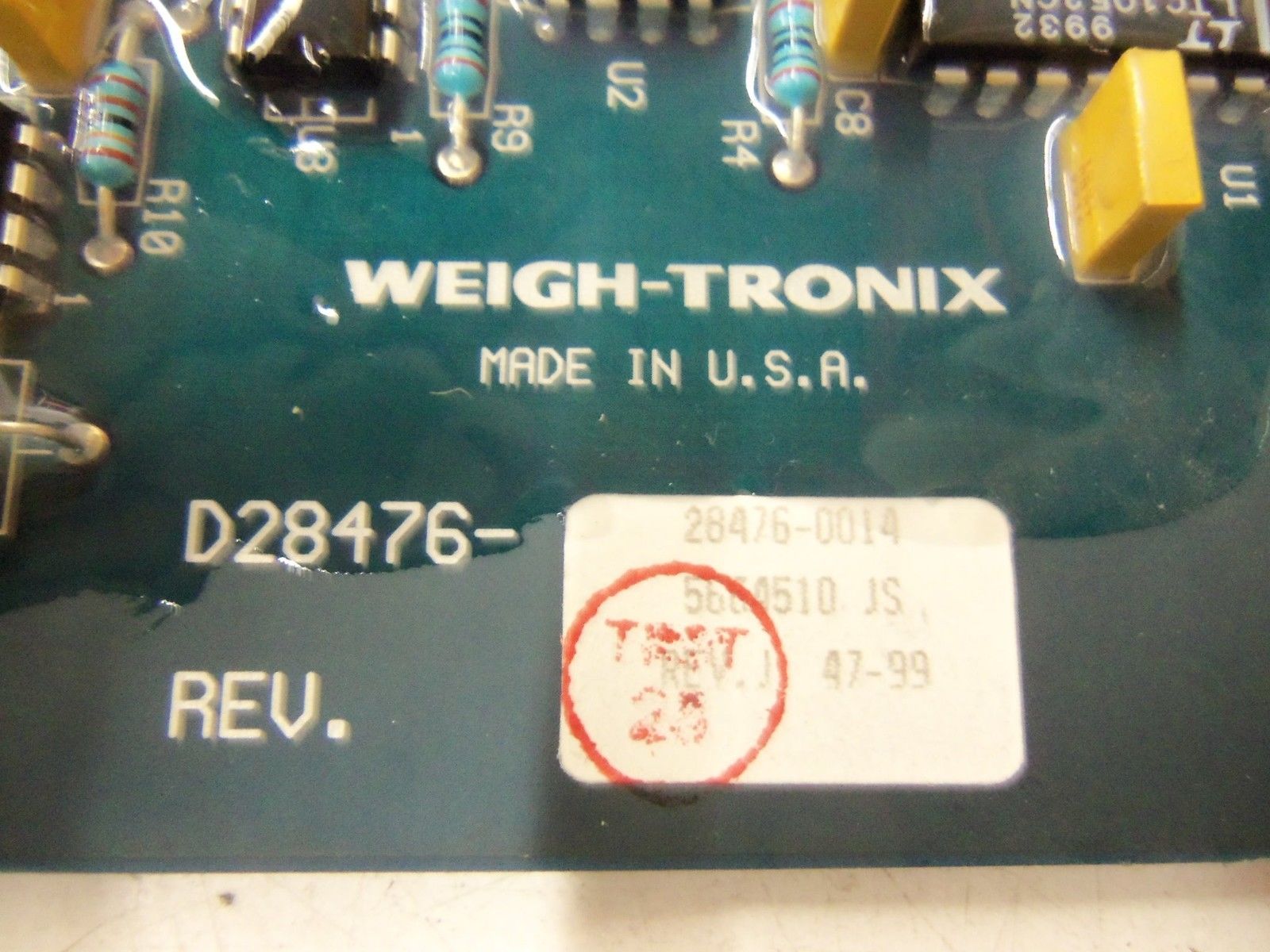 WEIGH-TRONIX D28476-0014 *NEW NO BOX*