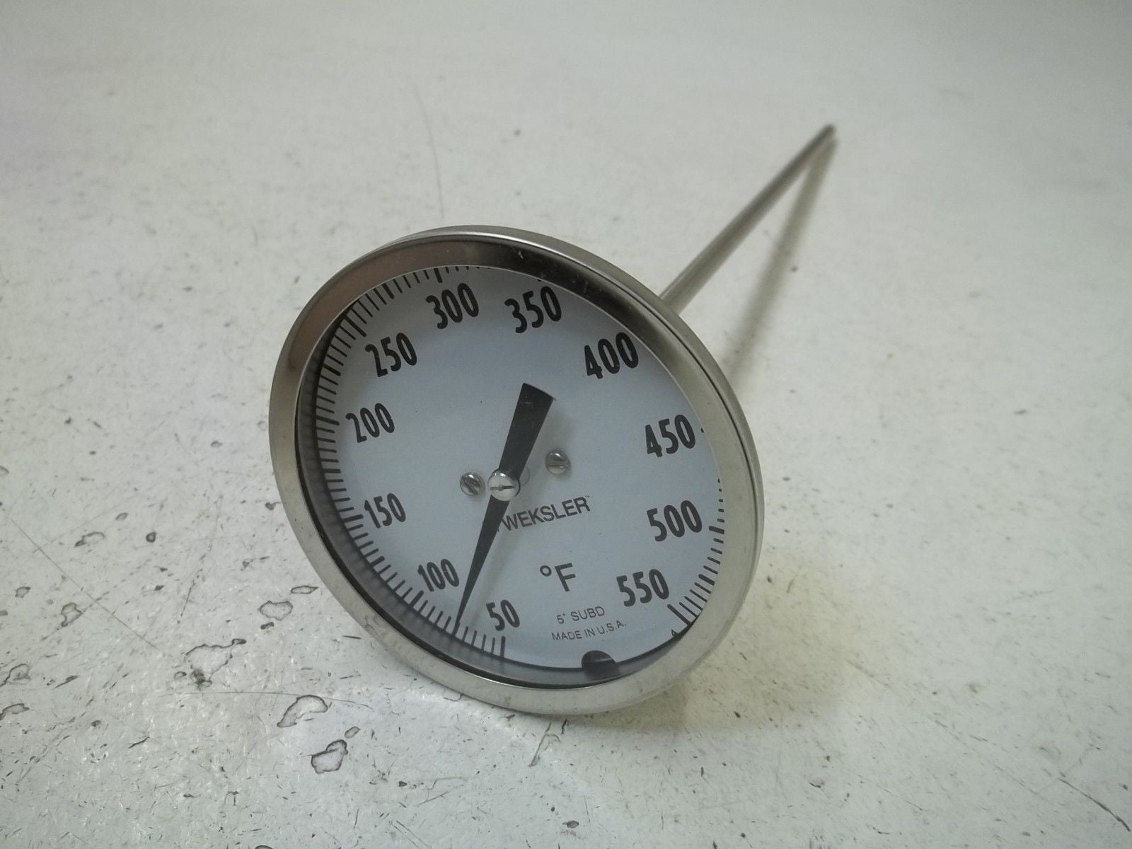 WEKSLER 3A1244FTX 3" BIMETAL THERMOMETER RANGE:50/500F *NEW IN BOX*