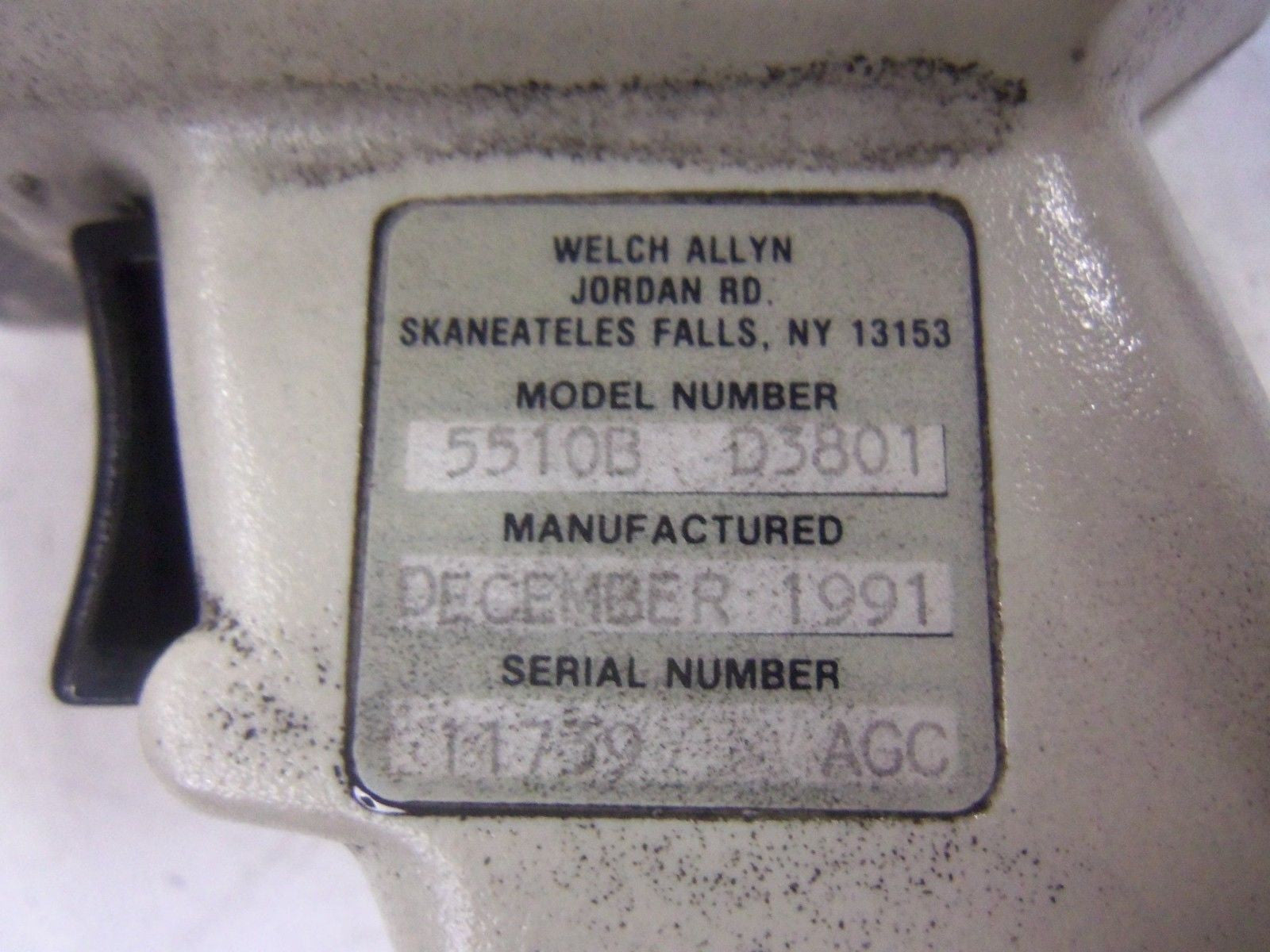 WELCH ALLYN 91-AI49244 W/ 5510B D3801 *USED*