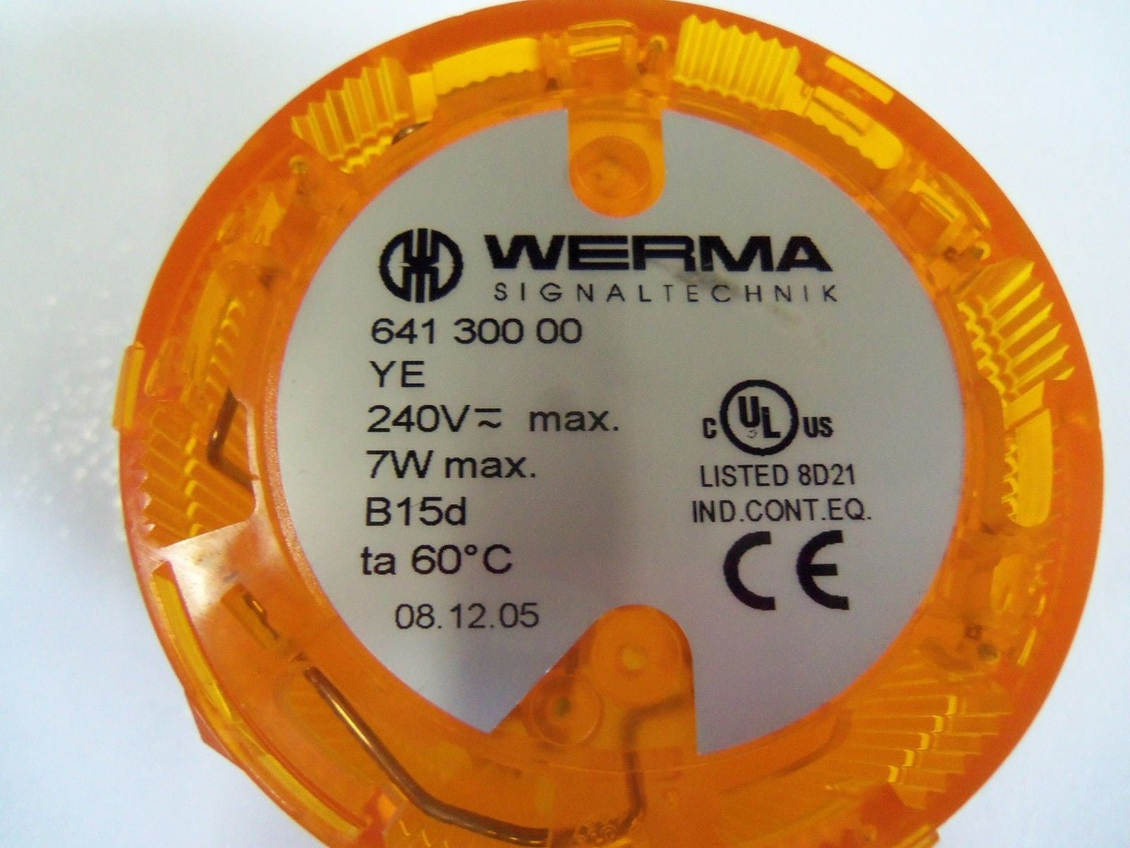 WERMA 64130000 AMBER STACK LIGHT *USED*