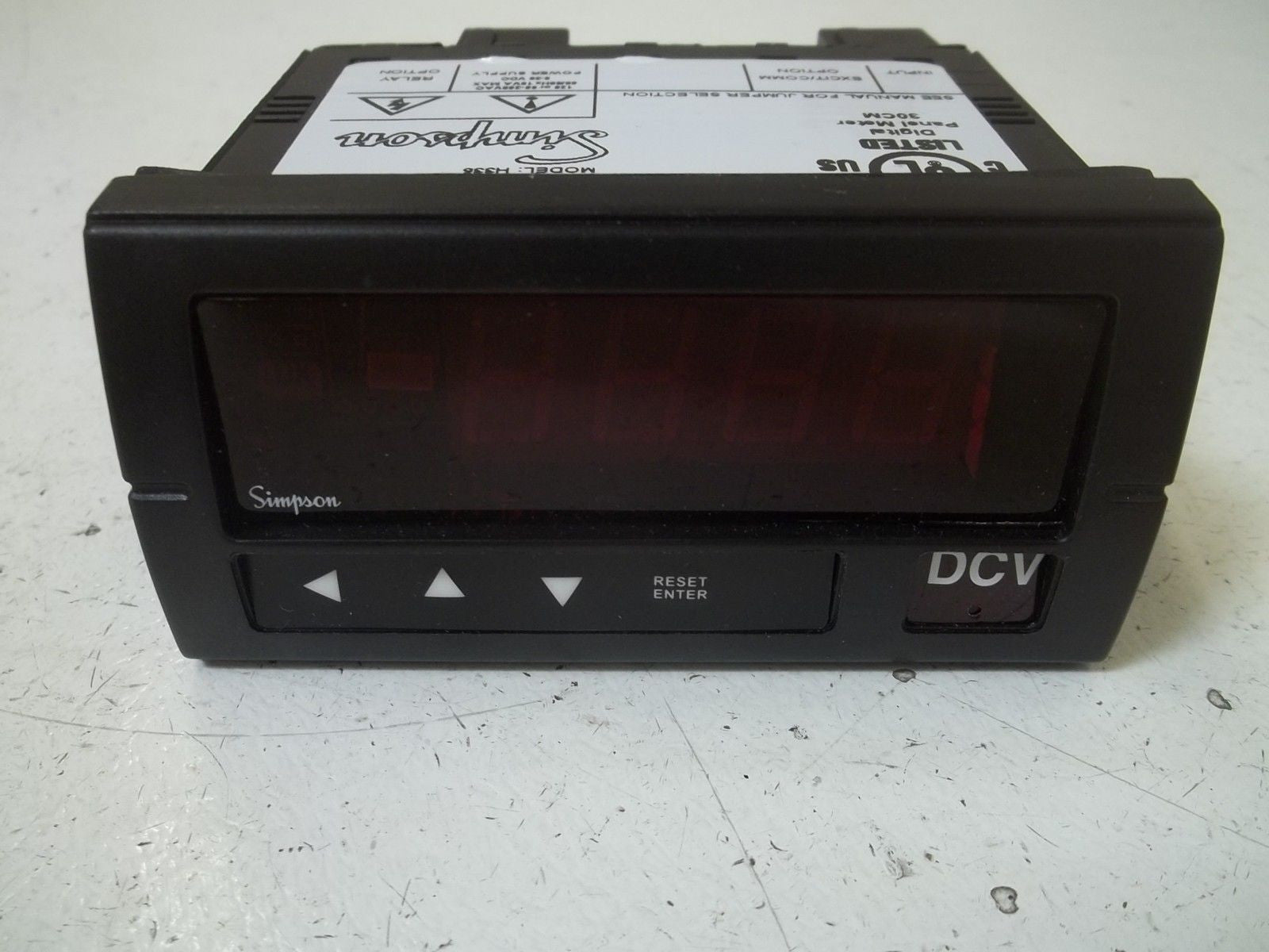 WESCHLER H335-1-13-0-0-0 PANEL METER *USED*