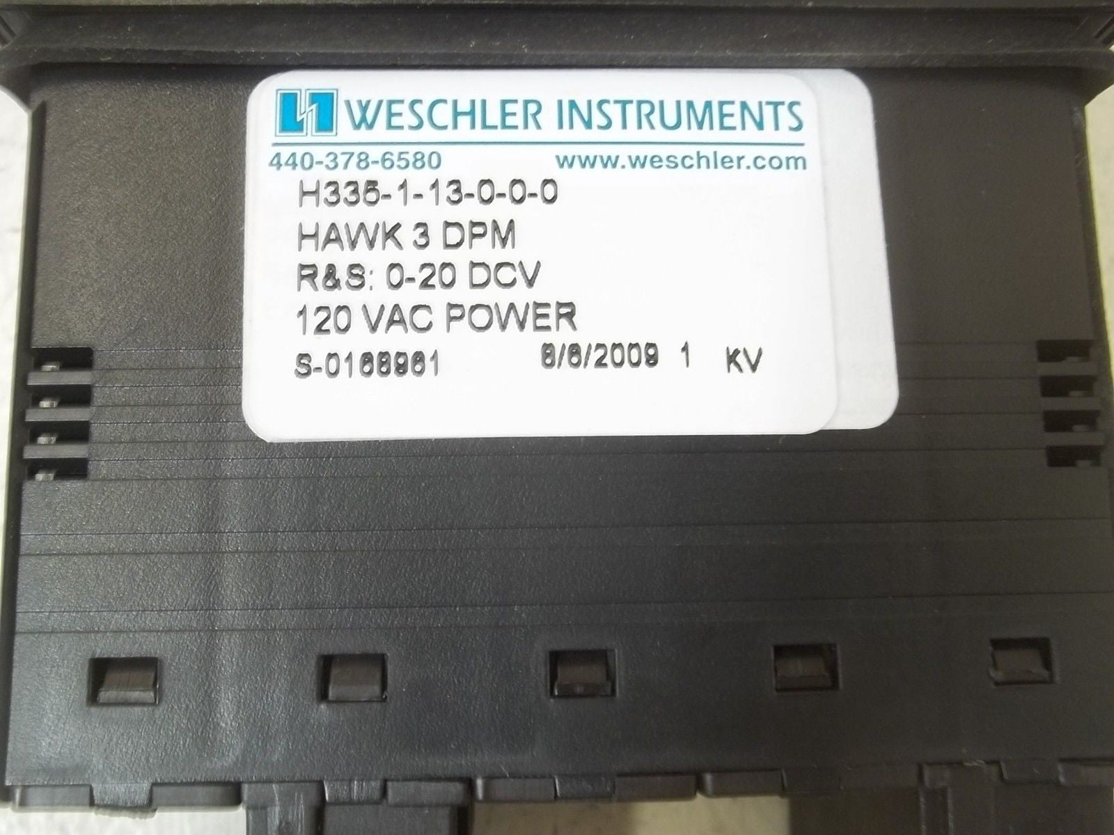 WESCHLER H335-1-13-0-0-0 PANEL METER *USED*