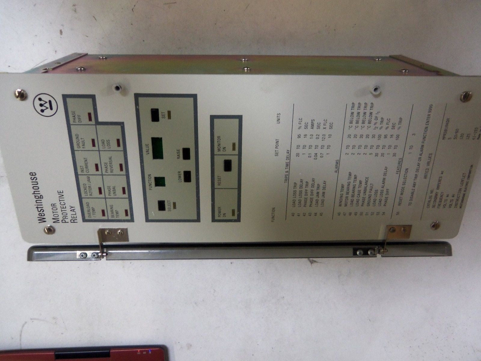 WESTIGNHOUSE MPR3B1A4DA MOTOR PROTECTIVE RELAY *NEW NO BOX*