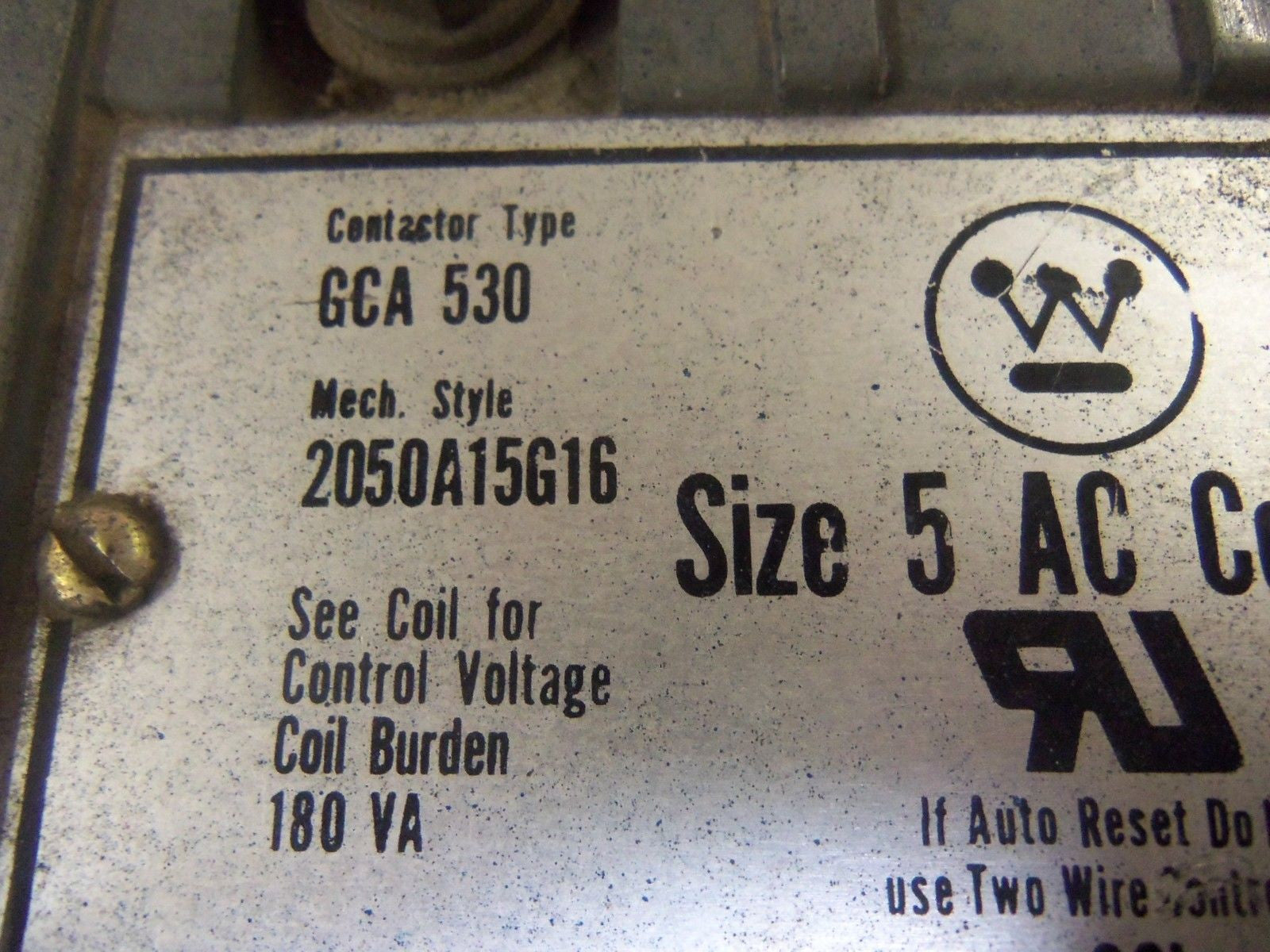 WESTINGHOUSE 2050A15G16 AC CONTACTOR SIZE 5 *USED*