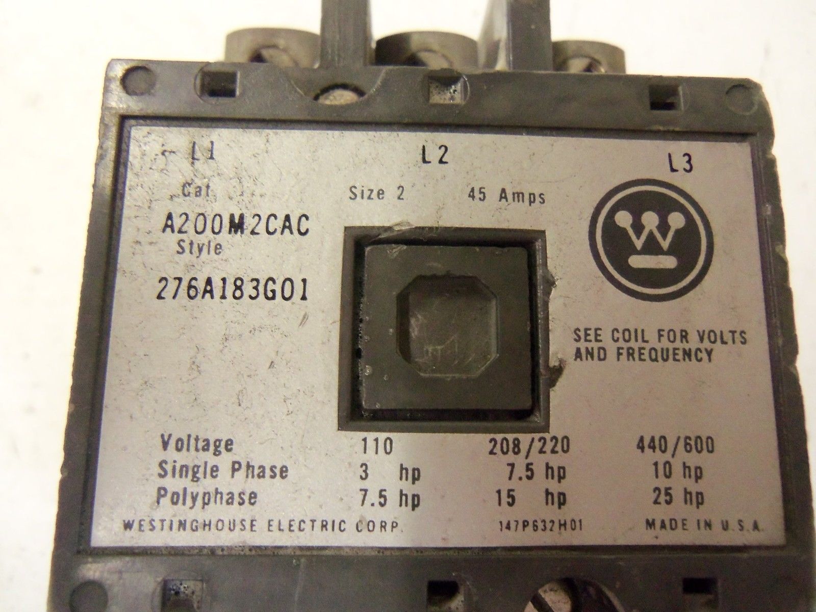 WESTINGHOUSE A200M2CAC *USED*