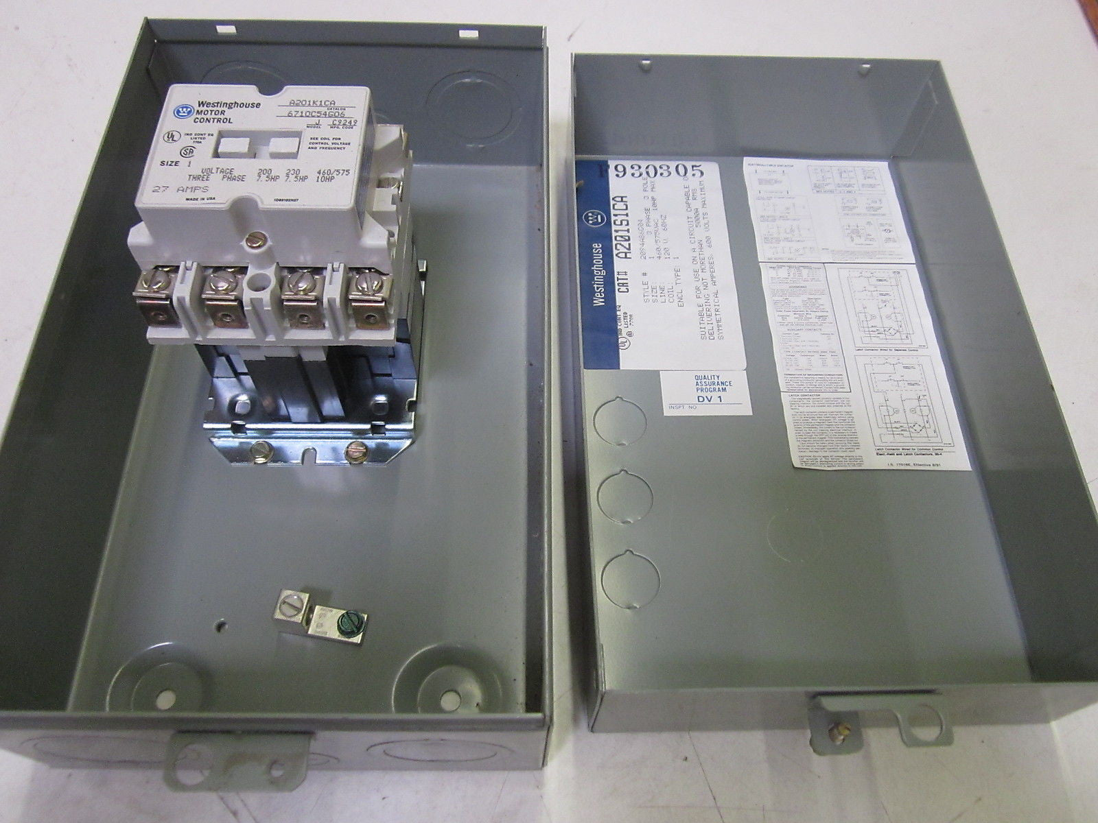 WESTINGHOUSE A201K1CA W/ ENCLOSURE *NEW NO BOX*