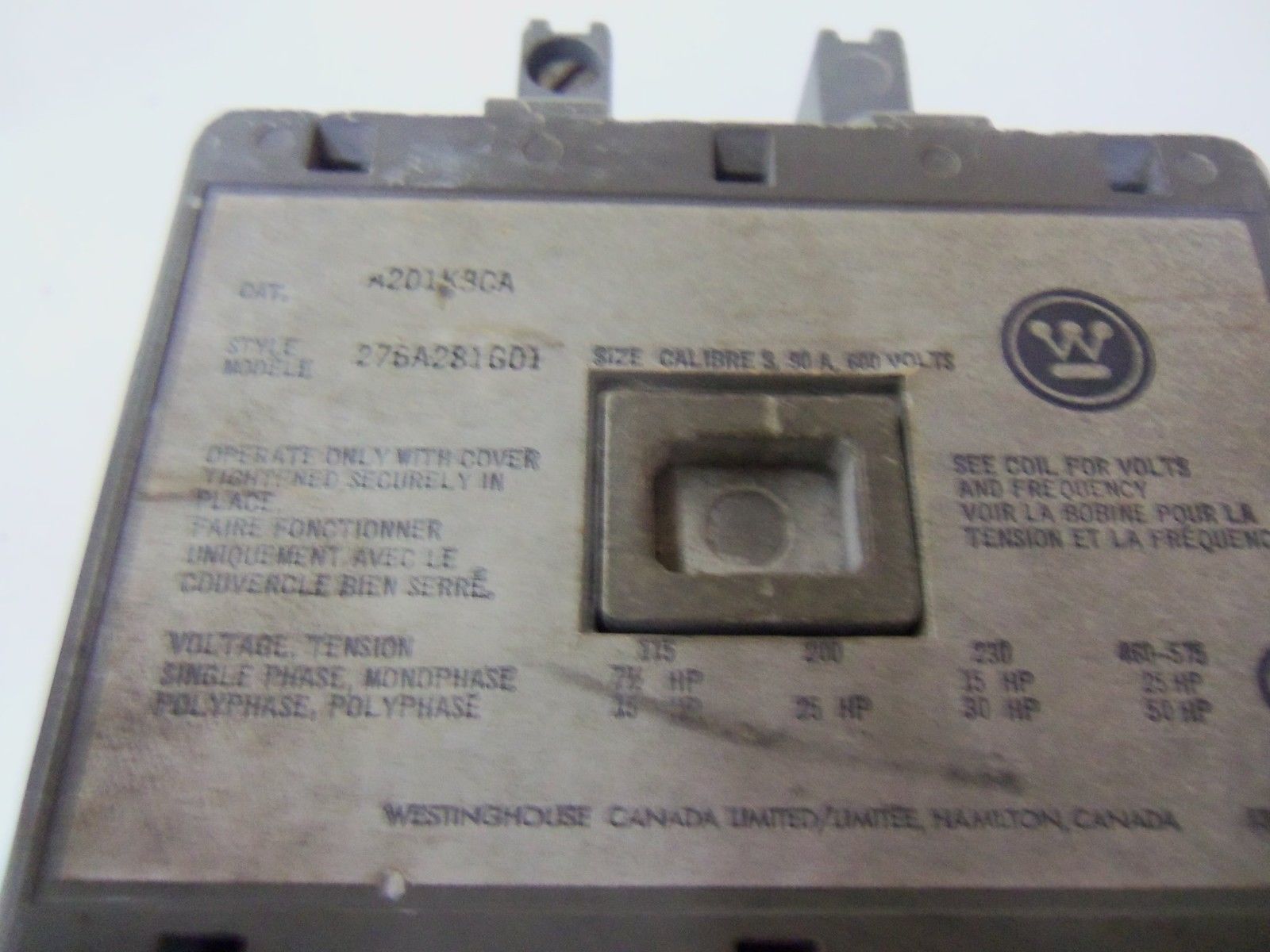 WESTINGHOUSE A201K3CA  (AS PICTURED) *USED*