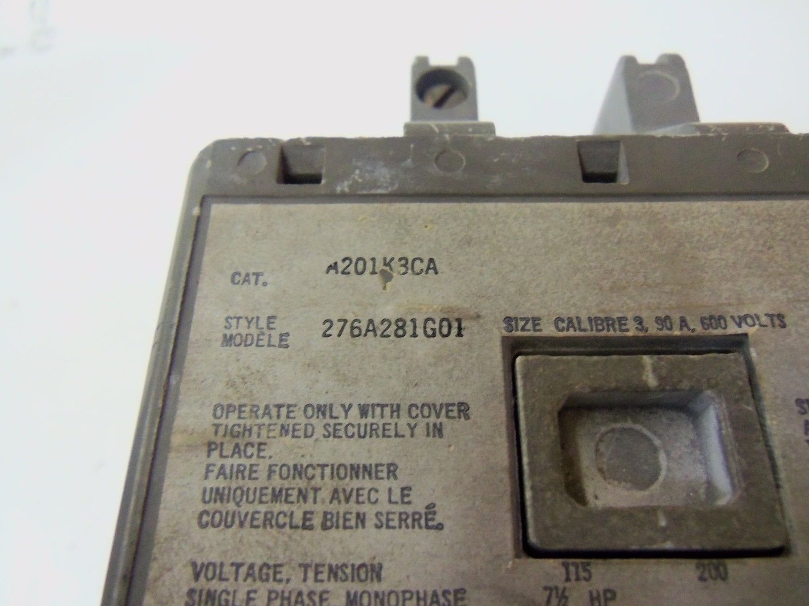 WESTINGHOUSE A201K3CA  (AS PICTURED) *USED*