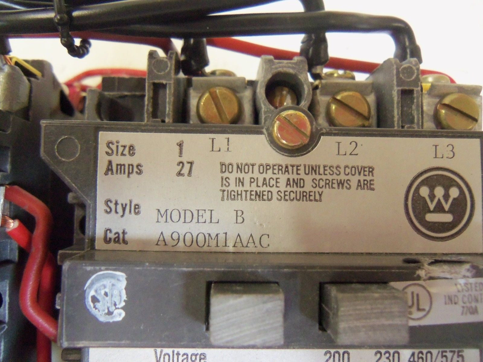WESTINGHOUSE A900M1AAC SIZE 1 *USED*