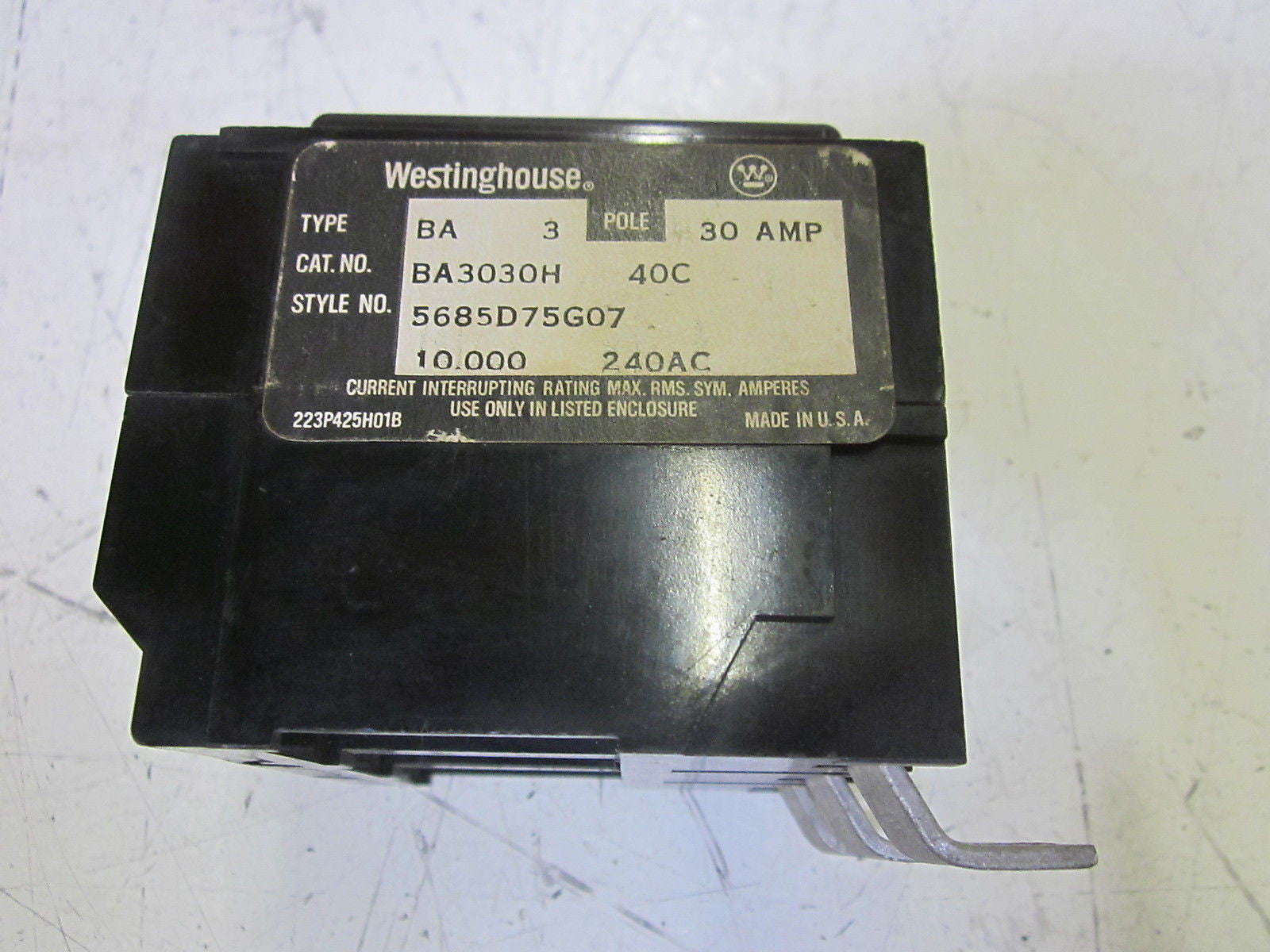 WESTINGHOUSE BA3030H 30AMP CIRCUIT BREAKER *USED*