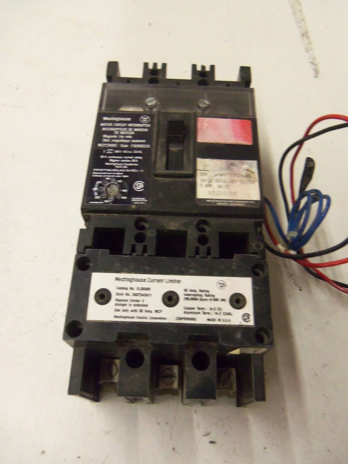 WESTINGHOUSE CIRCUIT BREAKER MCP23480S *USED*