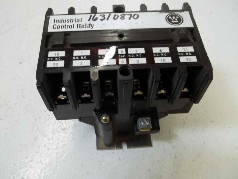 WESTINGHOUSE CONTROL RELAY 120V AR6A *USED*