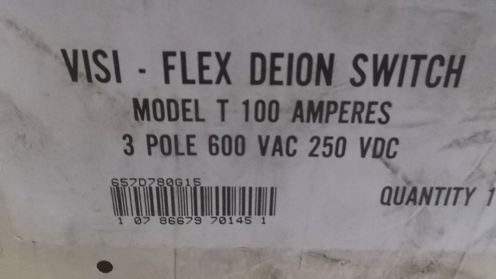 WESTINGHOUSE DEION SWITCH  657D780G15 *NEW IN BOX*