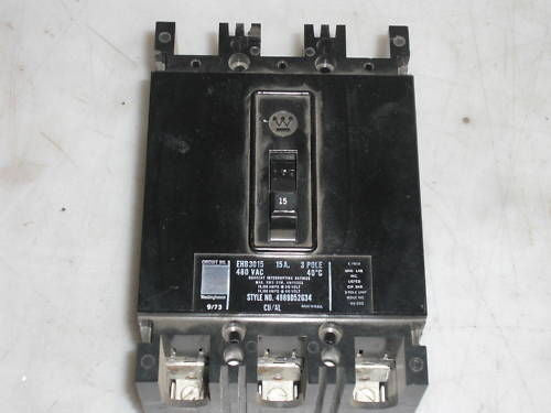 WESTINGHOUSE  EHB3015 CIRCUIT BREAKER *USED*