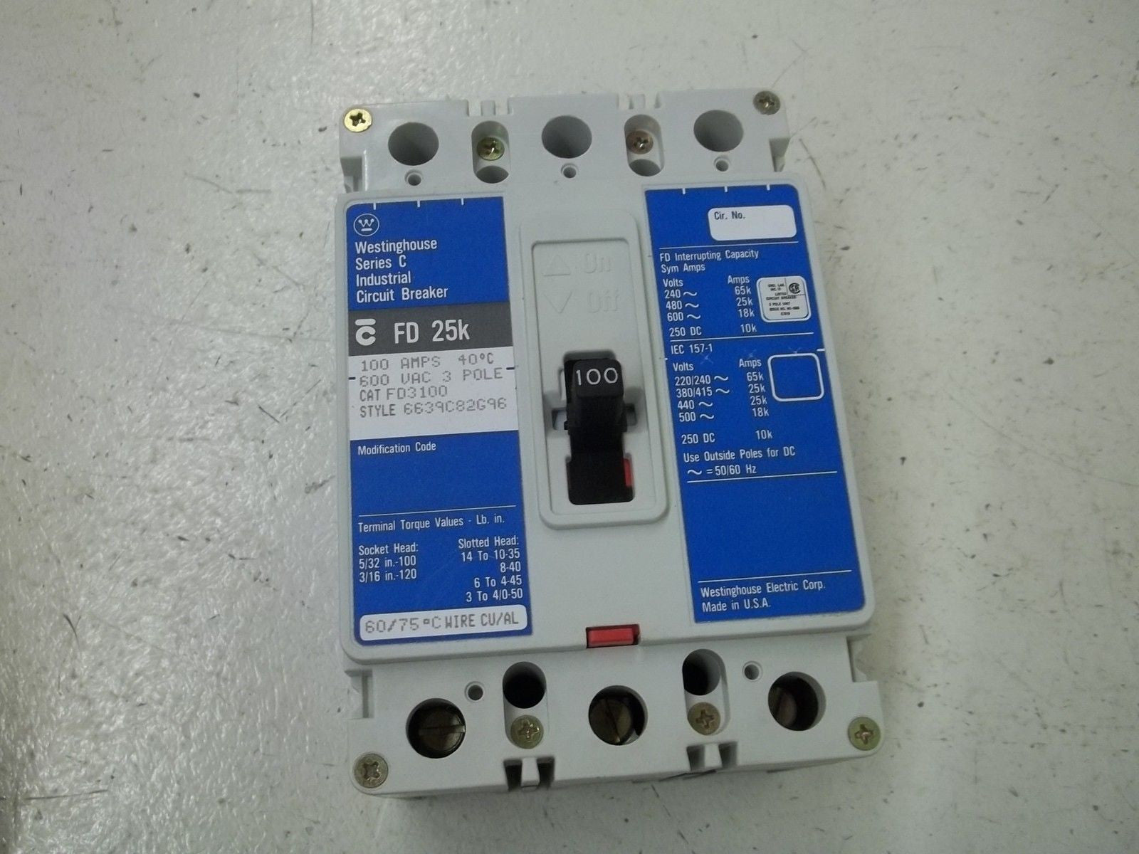 WESTINGHOUSE FD3100 CIRCUIT BREAKER *NEW IN BOX*