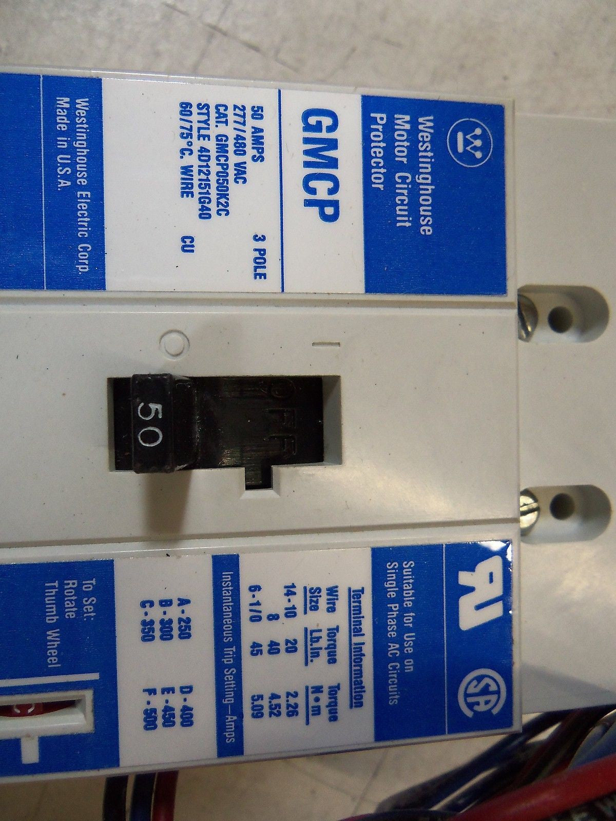 WESTING HOUSE GMCP050K2CA3 *NEW IN BOX*