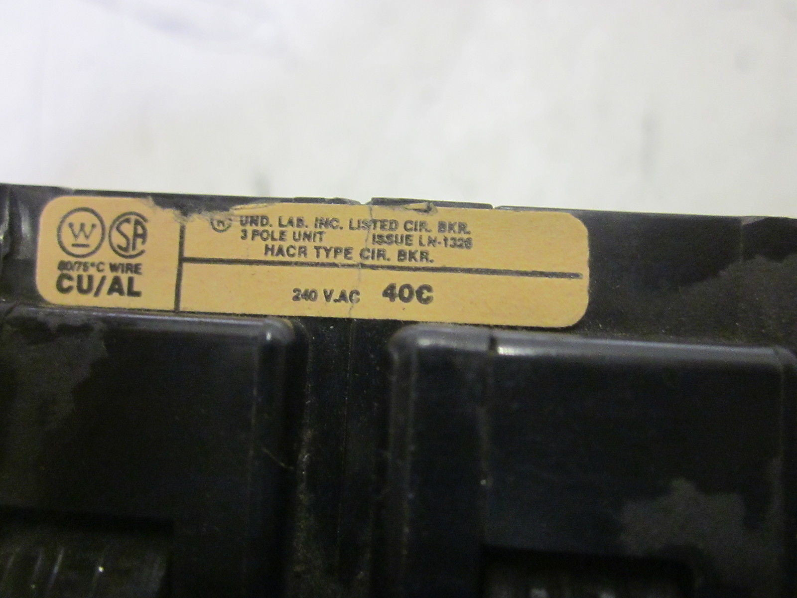 WESTINGHOUSE HACR330 30AMP CIRCUIT BREAKER *USED*