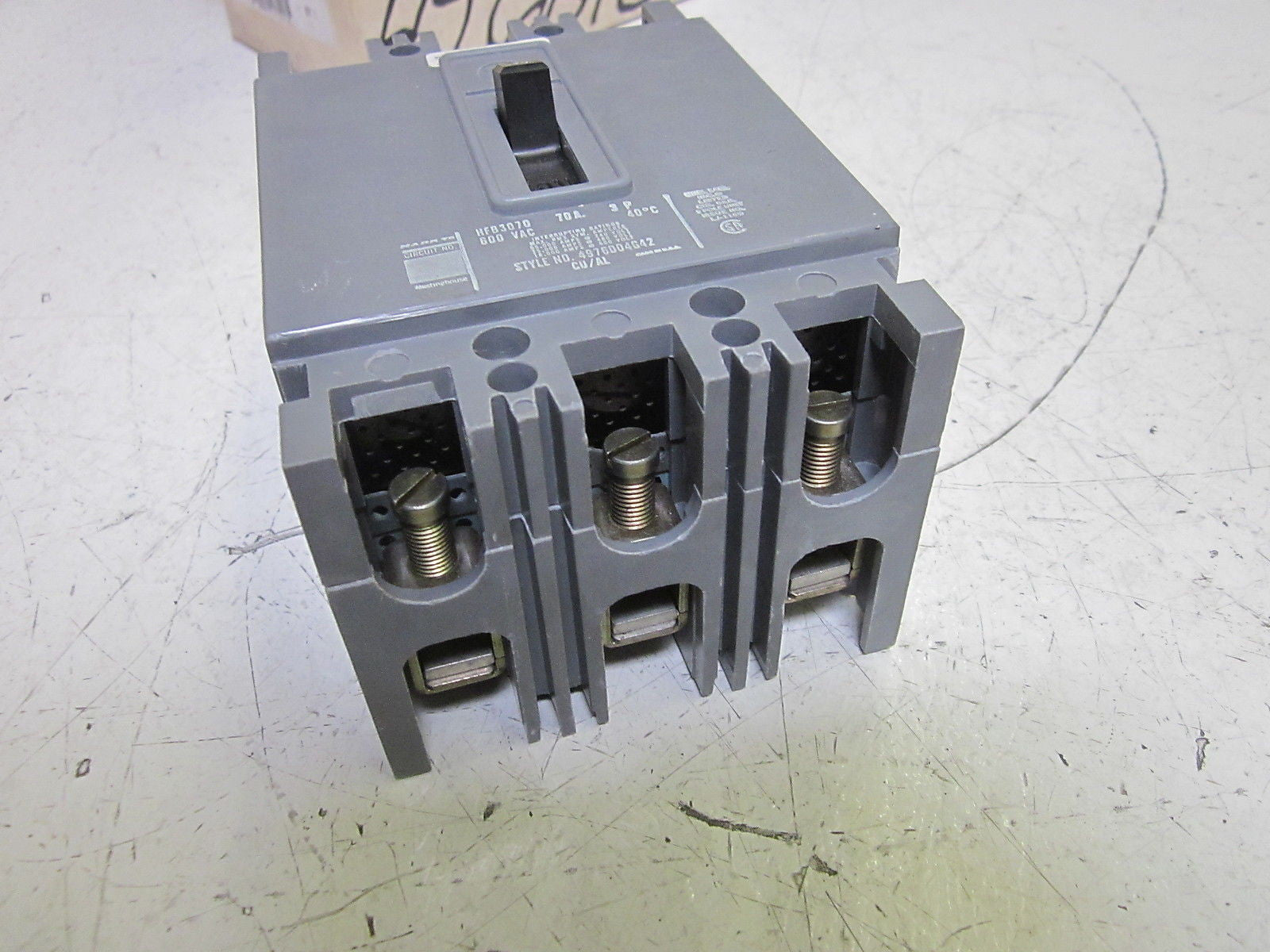 WESTINGHOUSE HFB 3070 CIRCUIT BREAKER 600VAC *NEW IN BOX*