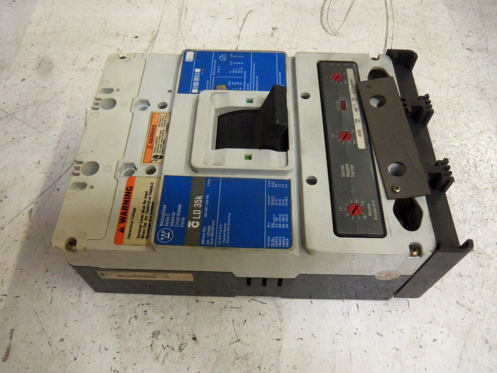 WESTINGHOUSE LD3600F CIRCUIT BREAKER *USED*