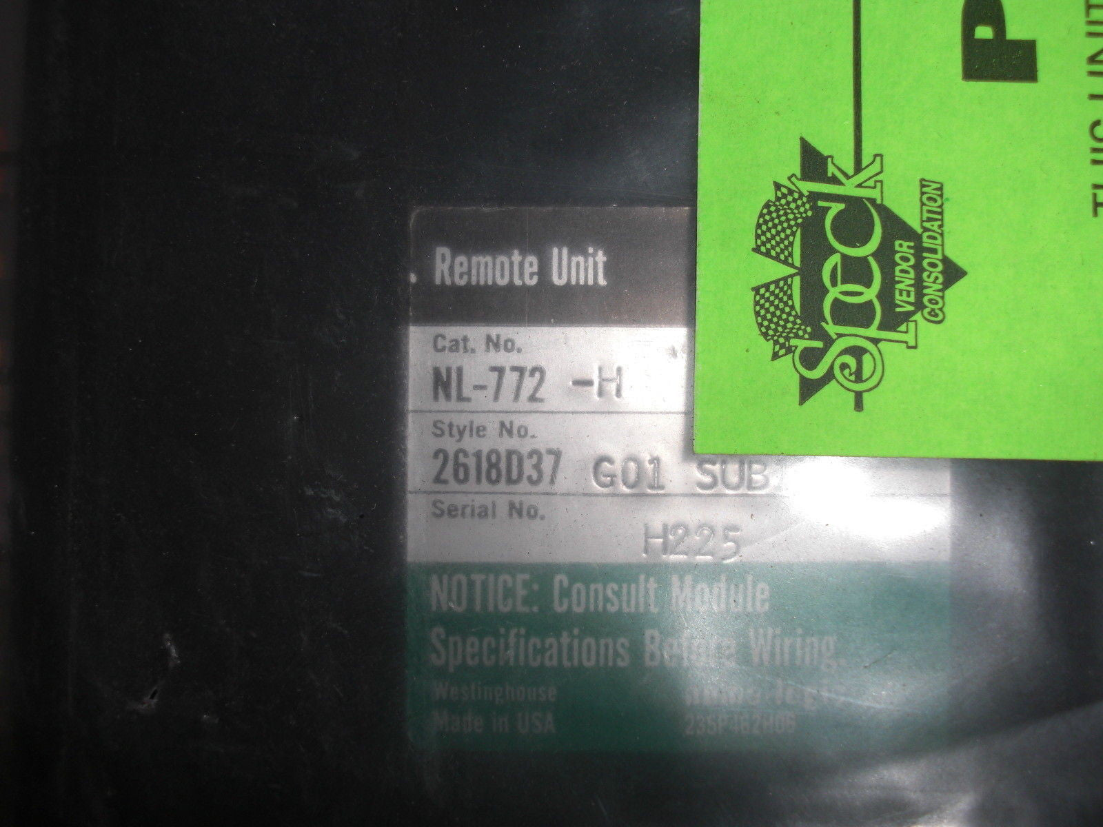 WESTINGHOUSE NL-772-H *NEW*