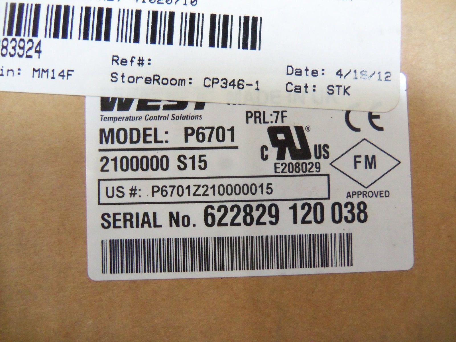 WEST P6701 TEMPERATURE CONTROLLER  *NEW IN BOX*