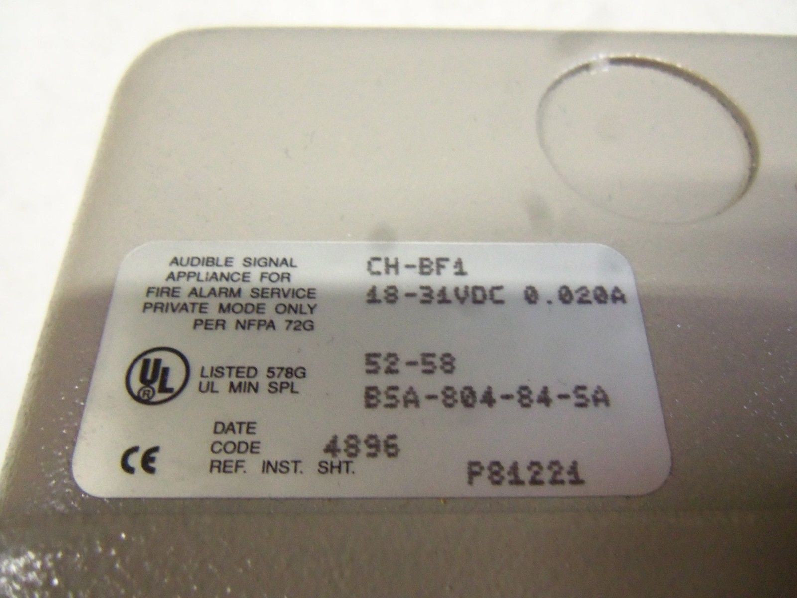 WHEELOCK CF-BF1 *NEW NO BOX*