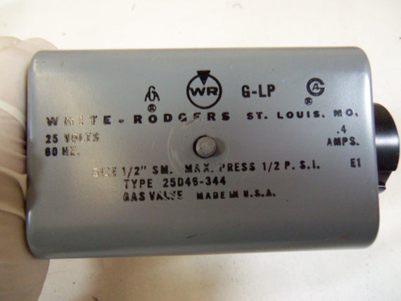 WHITE-RODGERS DIVISION SOLENOID GAS VALVE 25D46-344 *NEW IN BOX*