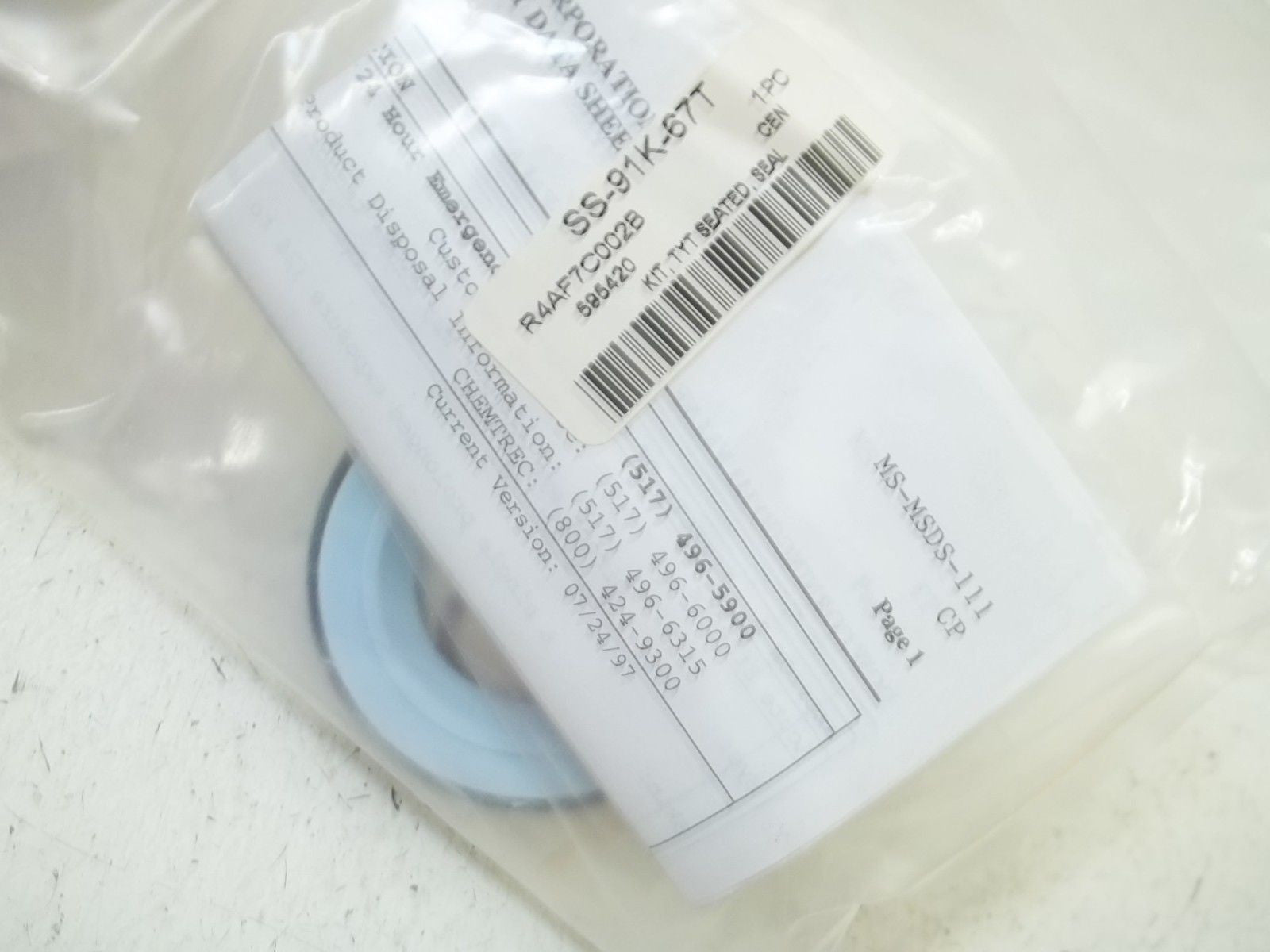 WHITEY SS-91K-67T TYT SEAL KIT *NEW IN BOX*